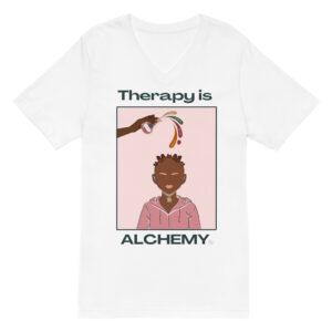Therapy is Alchemy – Unisex V-Neck T-Shirt